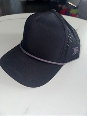 Men's Black Performance Trucker Hat with Subtle Purple Trim